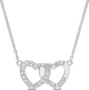 Julianna B. White Topaz Heart Interlocked Necklace