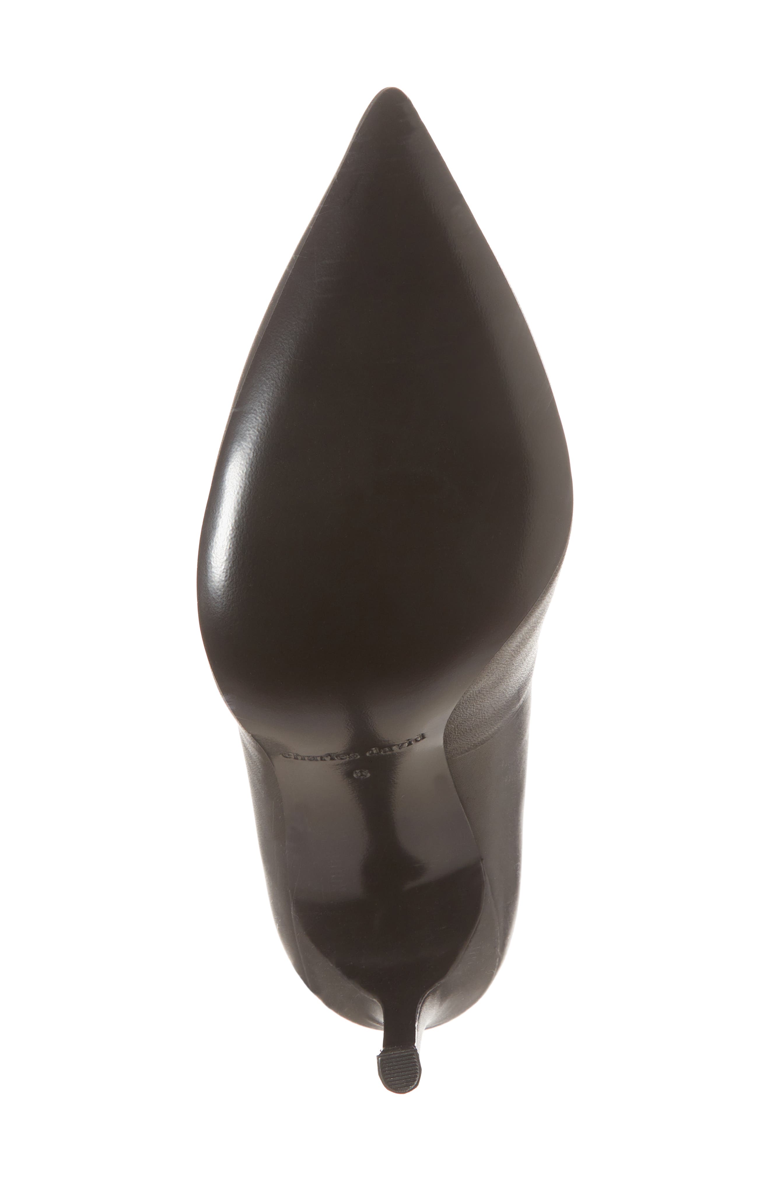 Calessi Pointy Toe Pump, Alternate, color, BLACK LEATHER