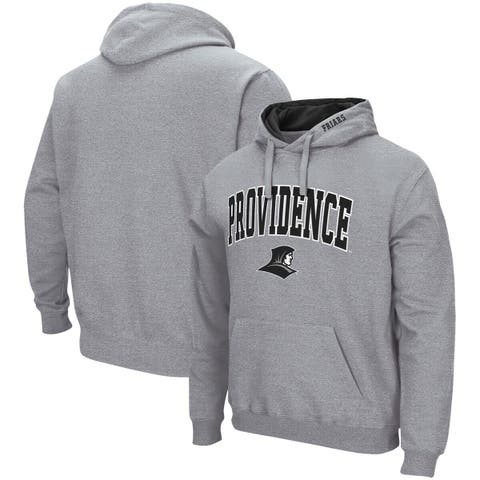 Men's Colosseum Heathered Gray Providence Friars Arch and Logo Pullover Hoodie
