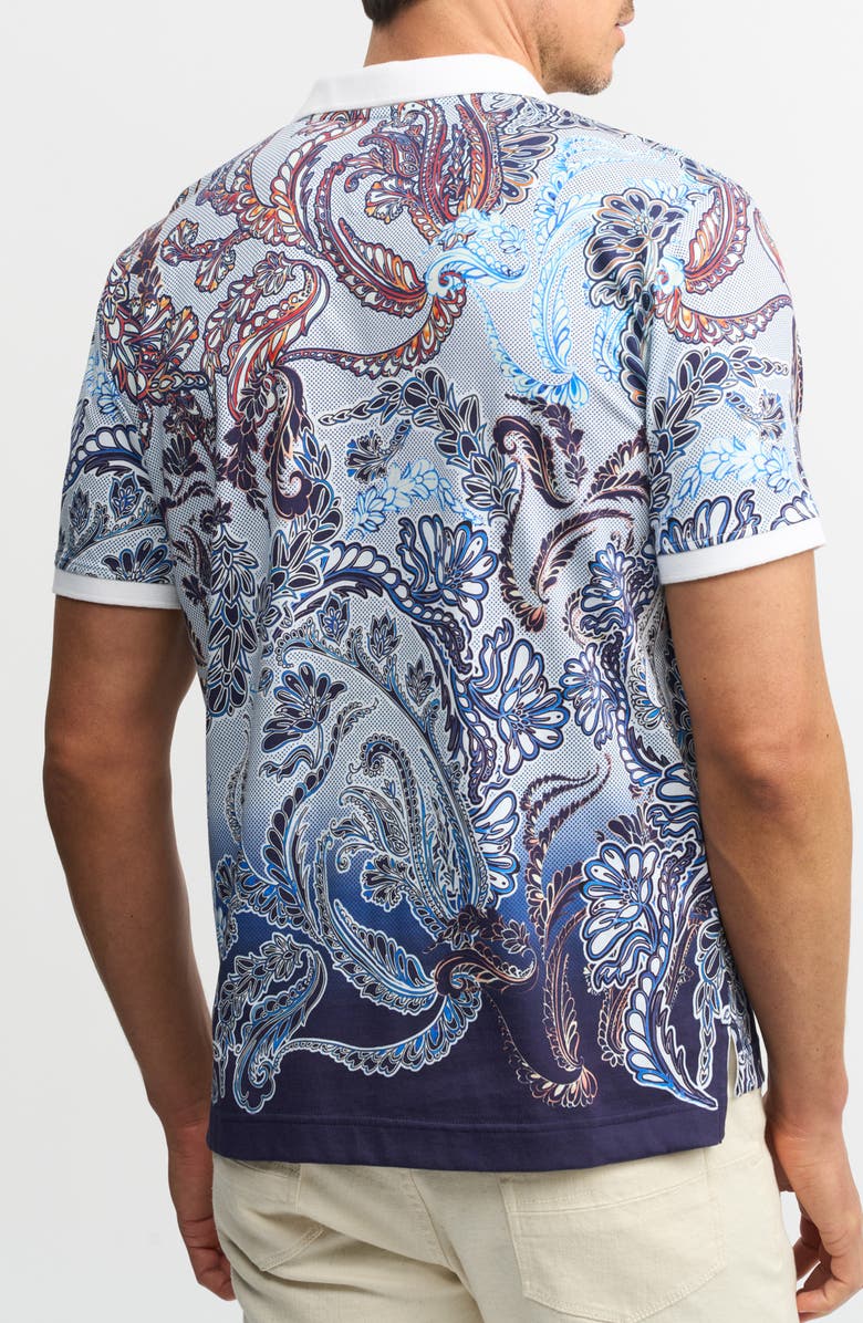 Robert Graham Oslo Print Polo, Alternate, color, White