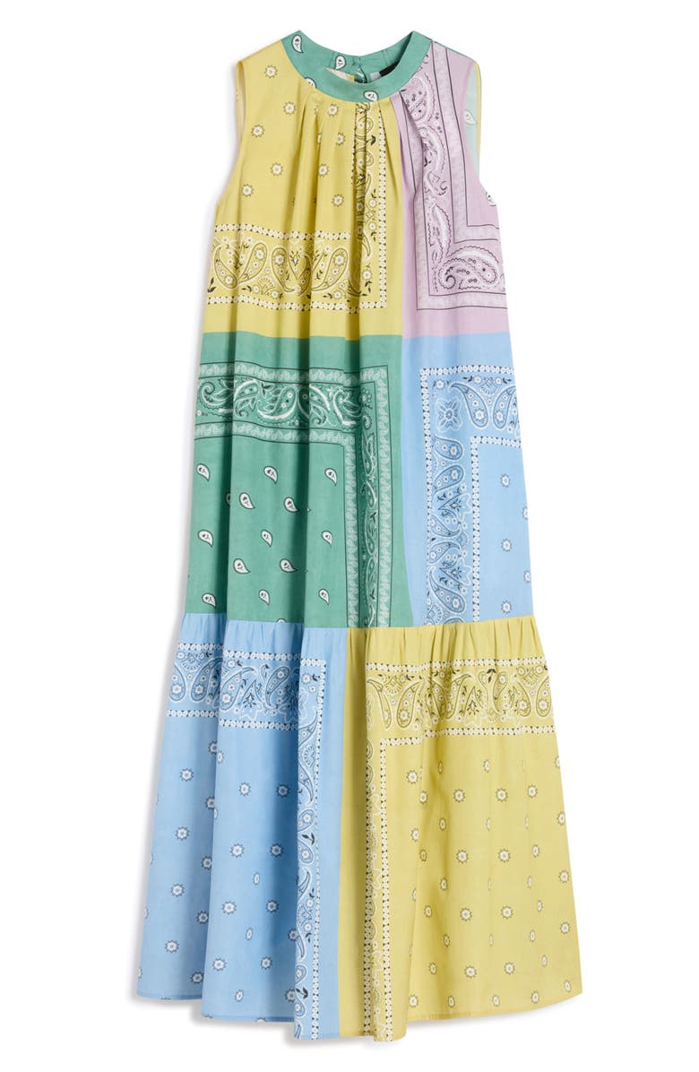 Weekend Max Mara Regno Bandana Print Cotton Dress, Alternate, color, Multicolour