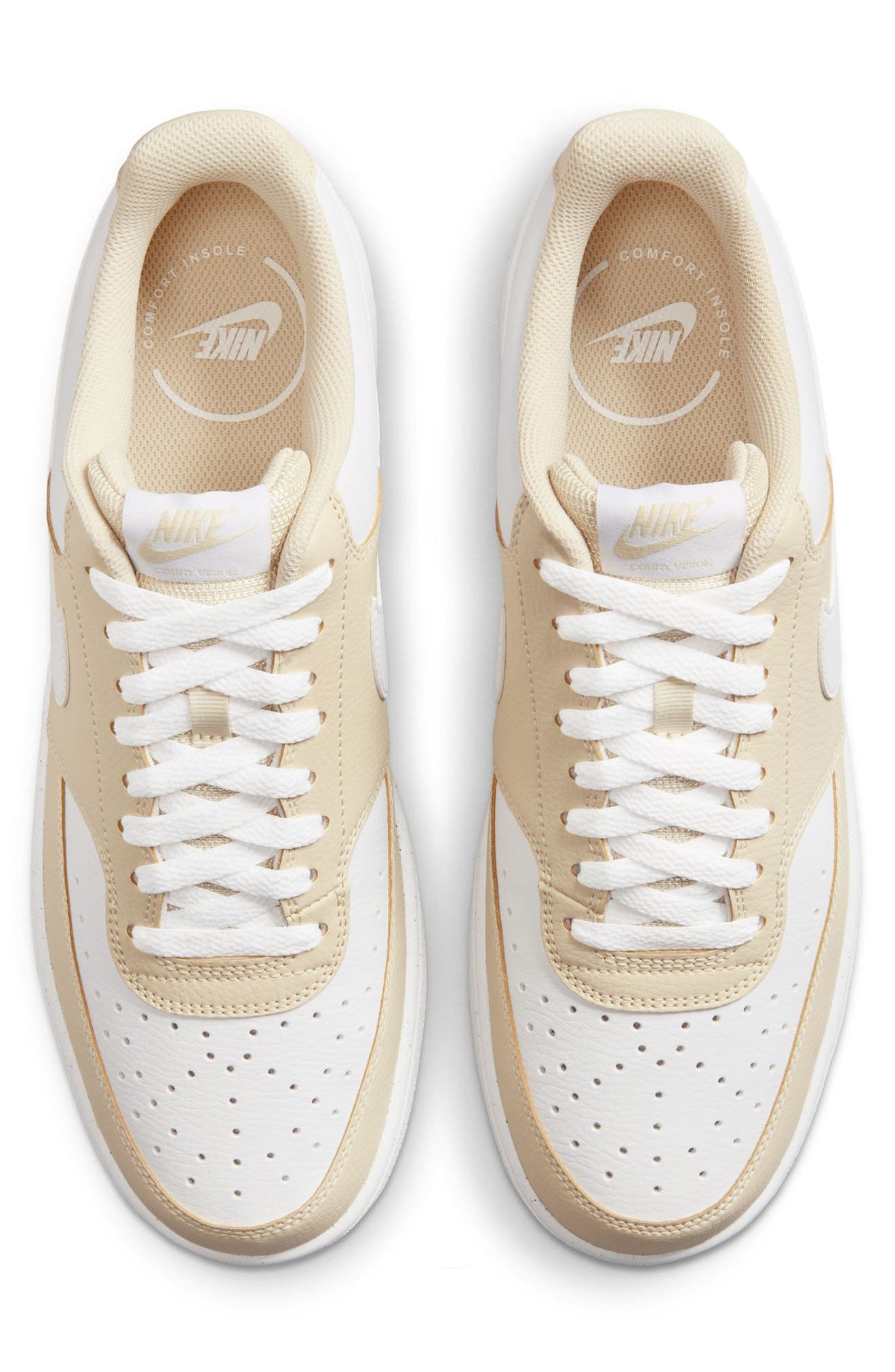 Nike Court Vision Low Sneaker, Alternate, color, 200 Lt Khaki/White