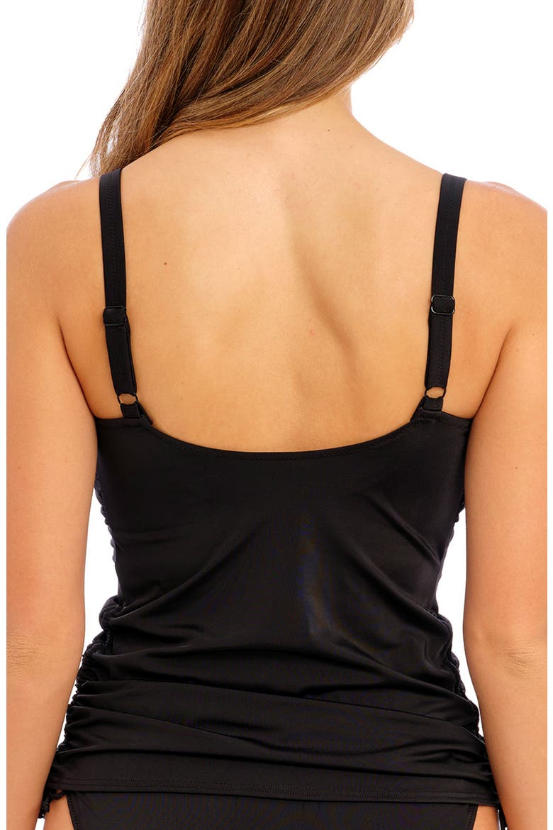 East Hampton Underwire Tankini Top, Alternate, color, BLACK