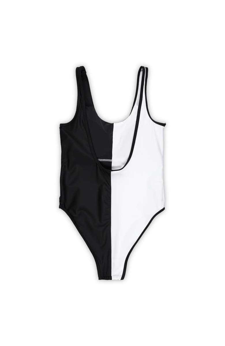 G-III 4HER BY CARL BANKS Women's G-III 4Her by Carl Banks Black/White Detroit Lions Last Stand One-Piece Swimsuit, Alternate, color, Black