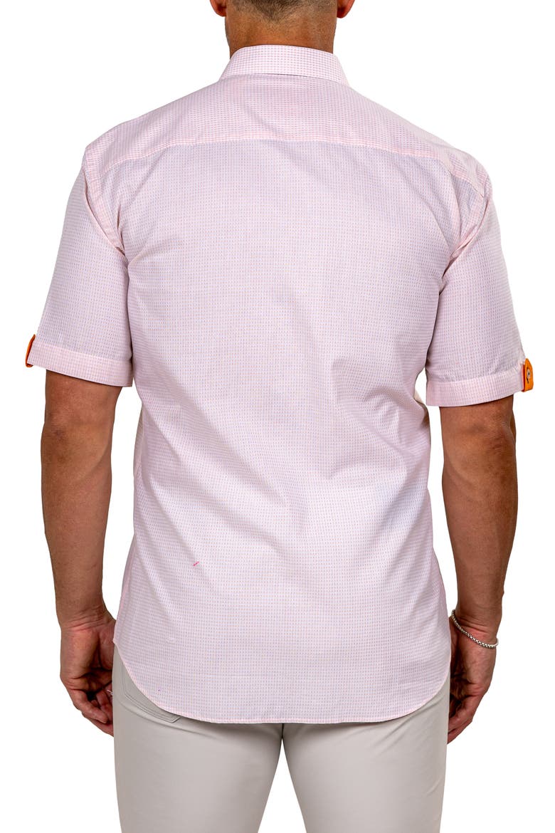 Galileo Marthy Short Sleeve Cotton Button-Up Shirt, Alternate, color, WHITE