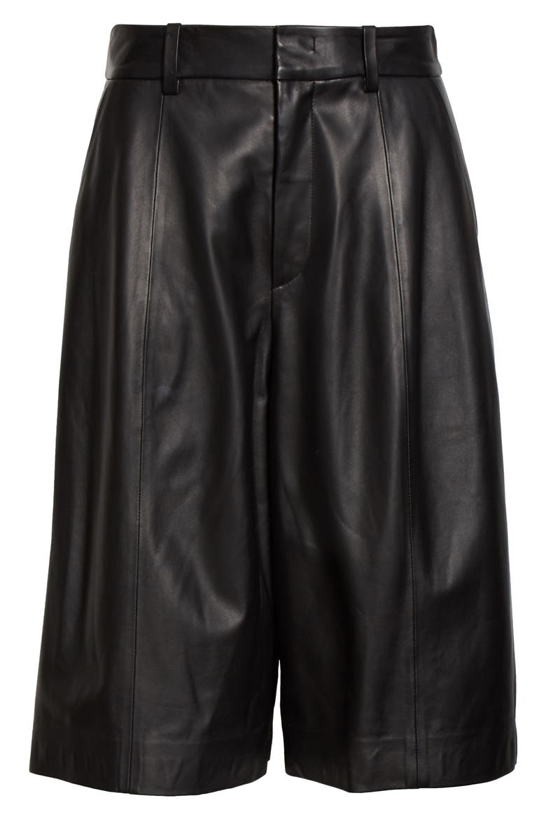 Leather Shorts, Alternate, color, BLACK