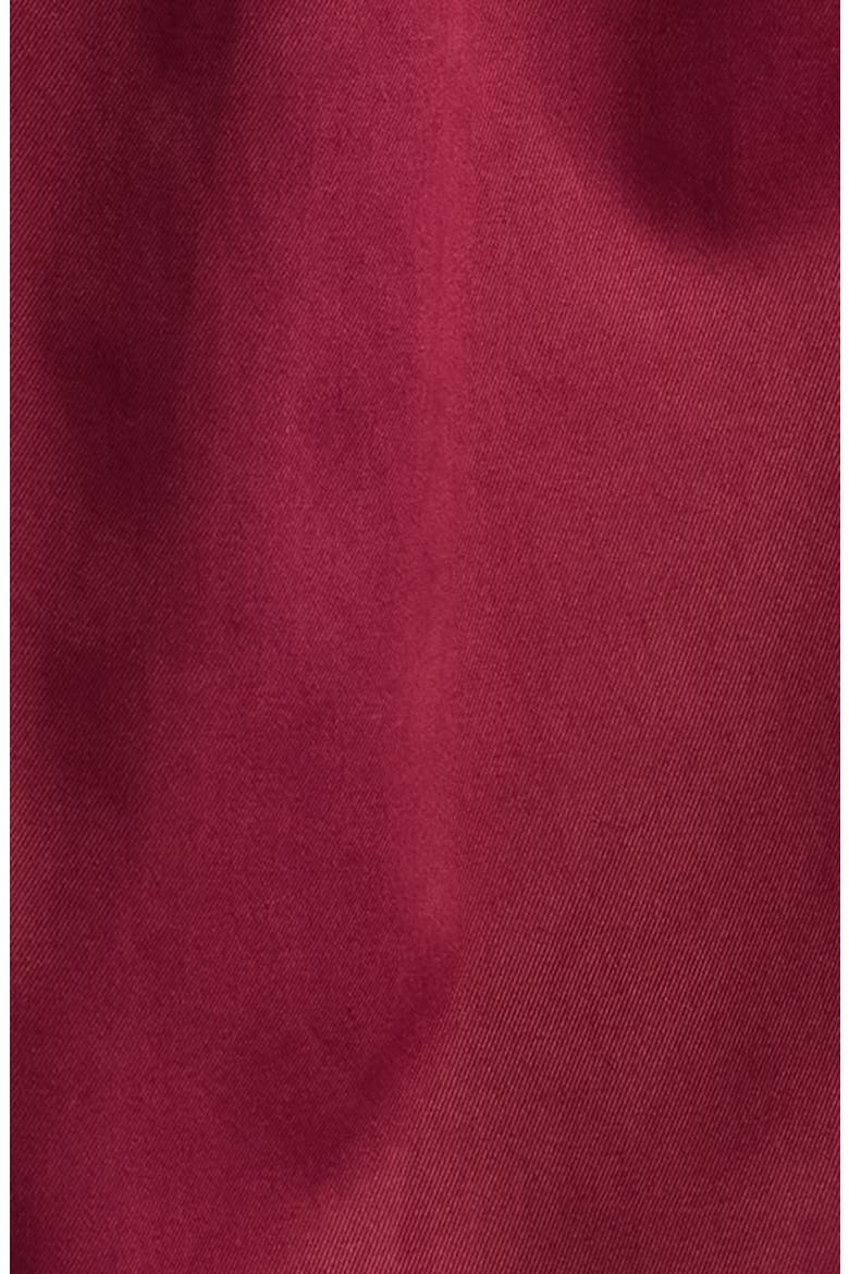 Solid Twill Fitted Shirt, Alternate, color, BURGUNDY