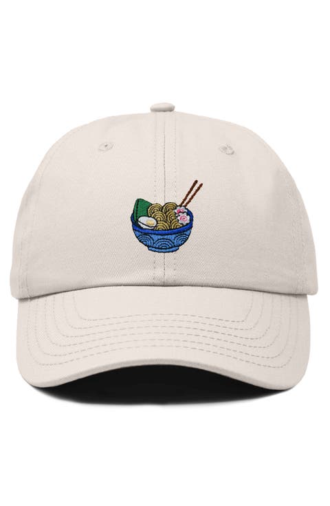 Noodles Embroidered Casual Cap