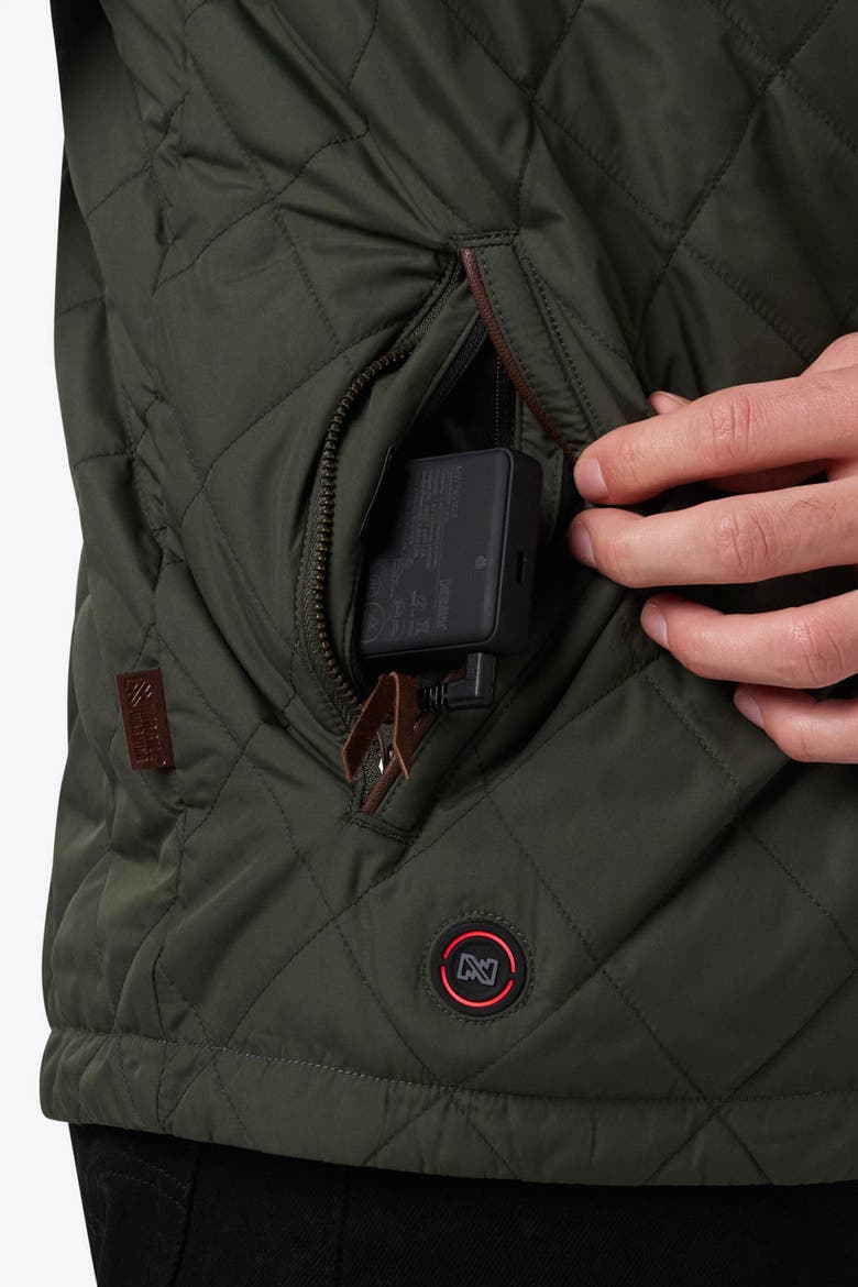 Men's Duke Heated Vest, Alternate, color, Forest Green