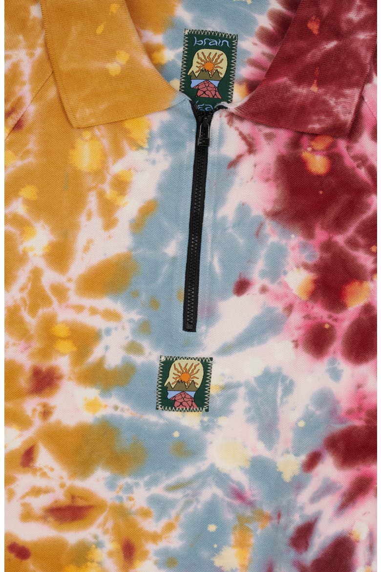 Tie Dye Cotton Pique Polo, Alternate, color, TERRACOTTA