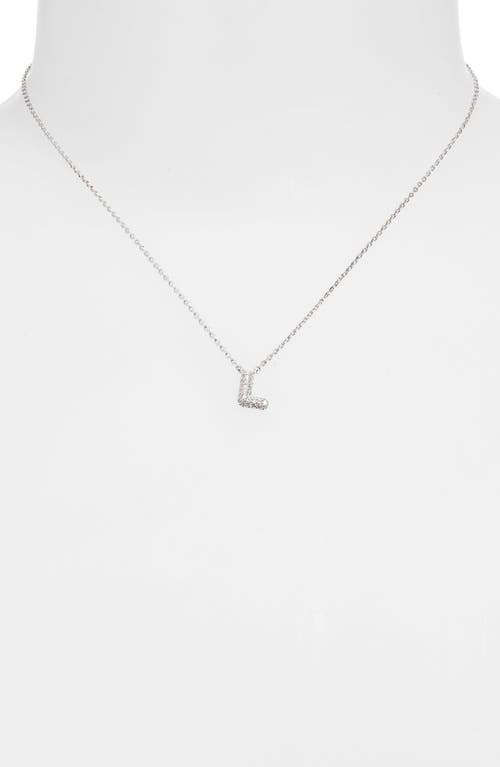 Leith Cubic Zirconia Initial Pendant Necklace