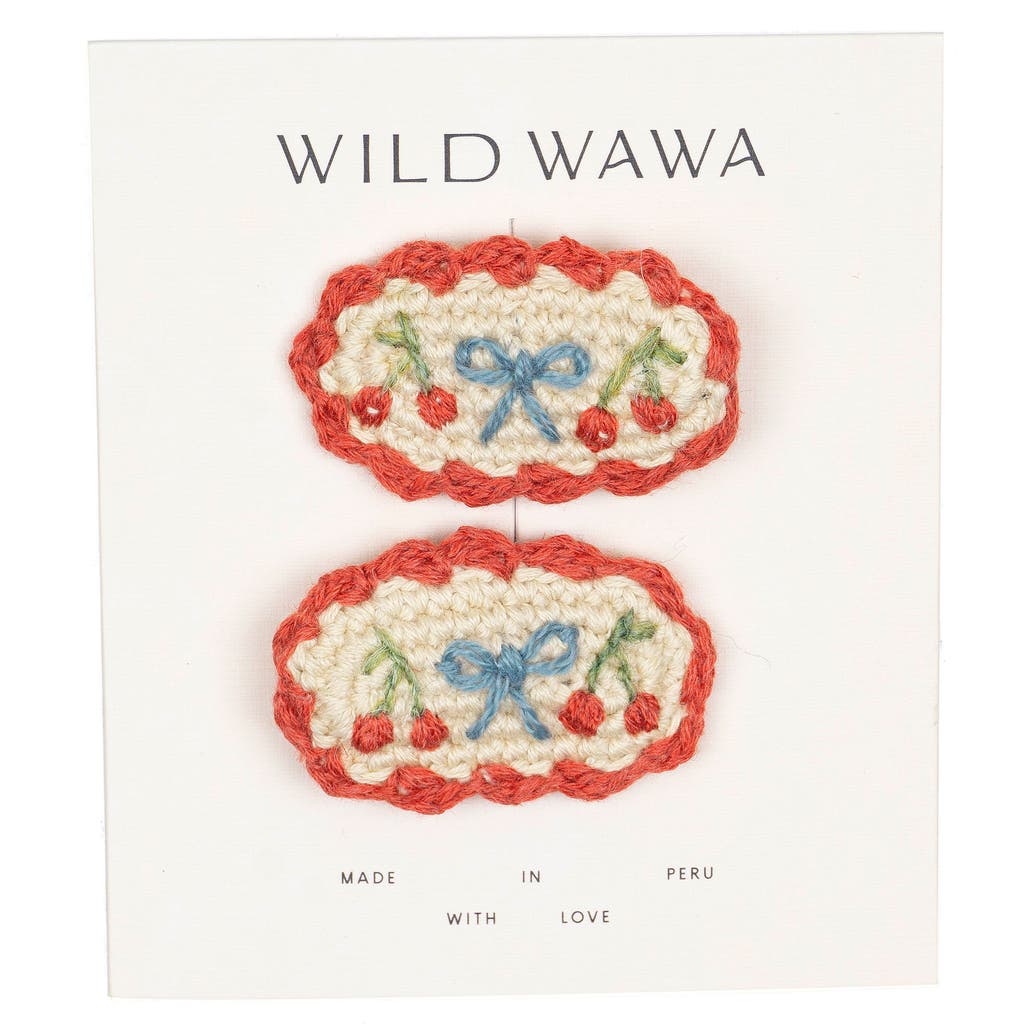 Wild Wawa Crochet Clip Set In Red