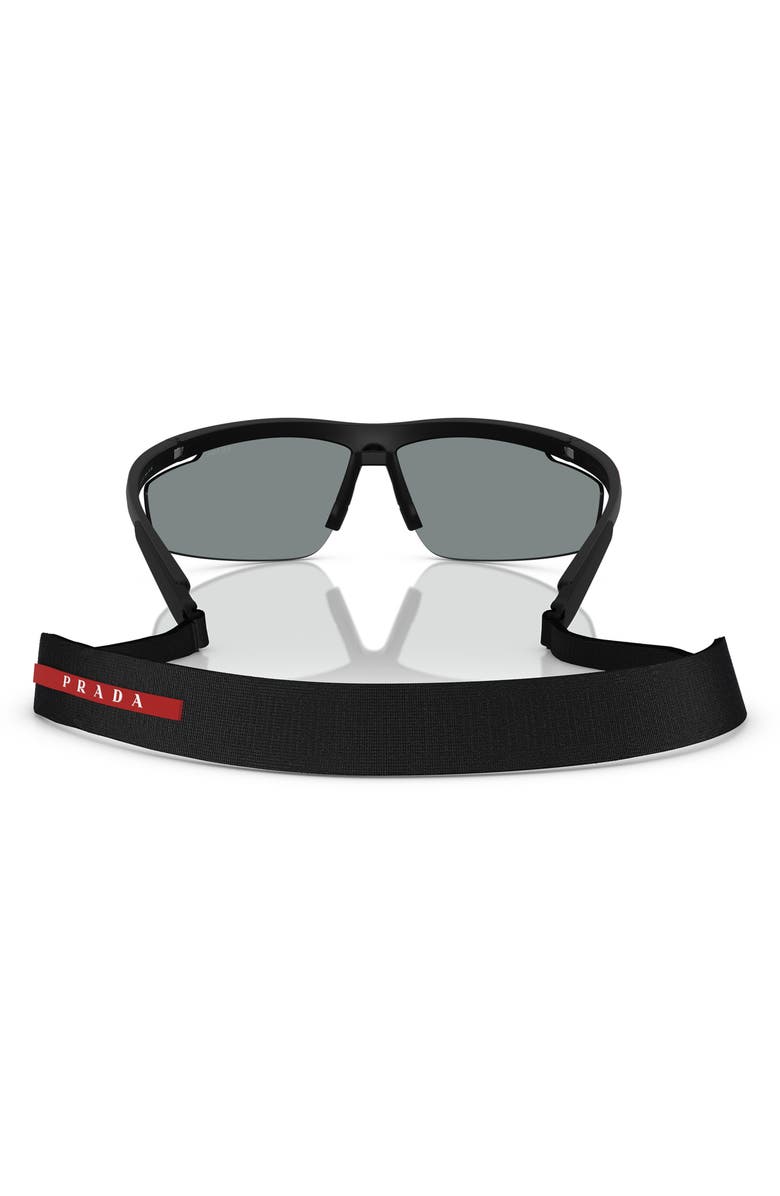 Prada Linea Rossa 96mm Gradient Pillow Sunglasses, Alternate, color, Matte Black