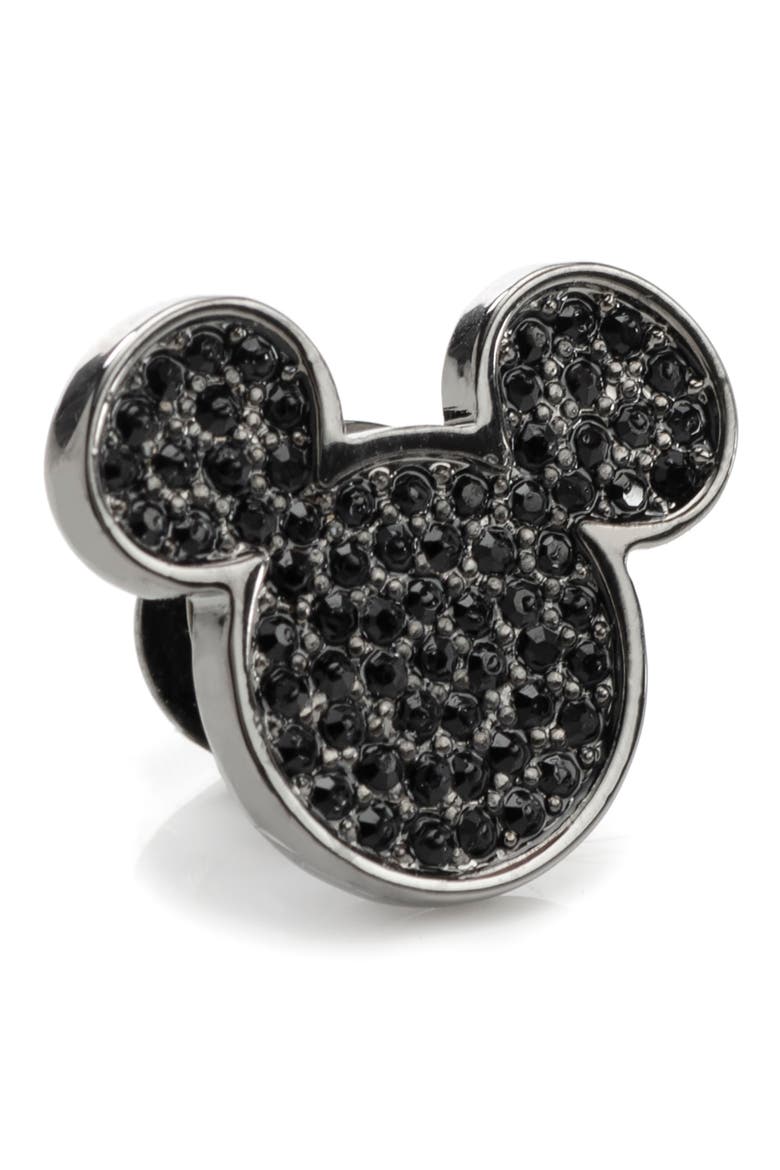 Crystal Mickey Mouse Lapel Pin, Main, color, BLACK