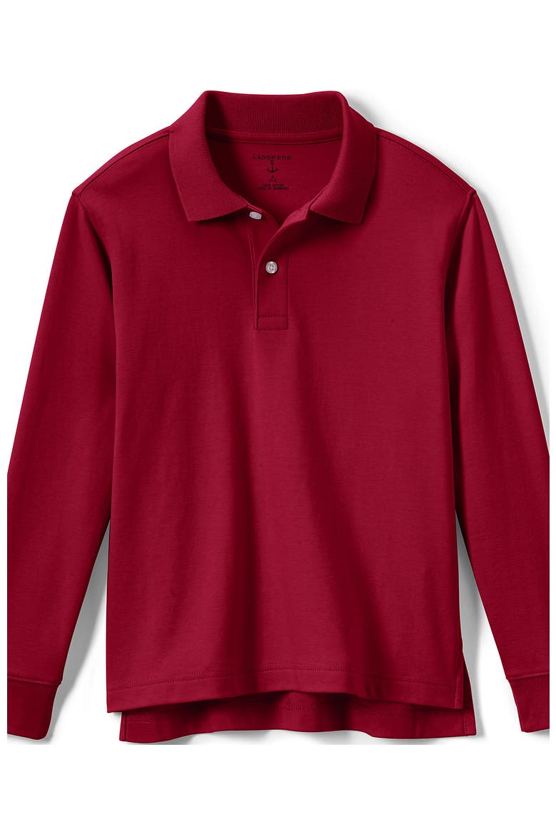 School Uniform Kids Short Sleeve Interlock Polo Shirt, Alternate, color, Garnet