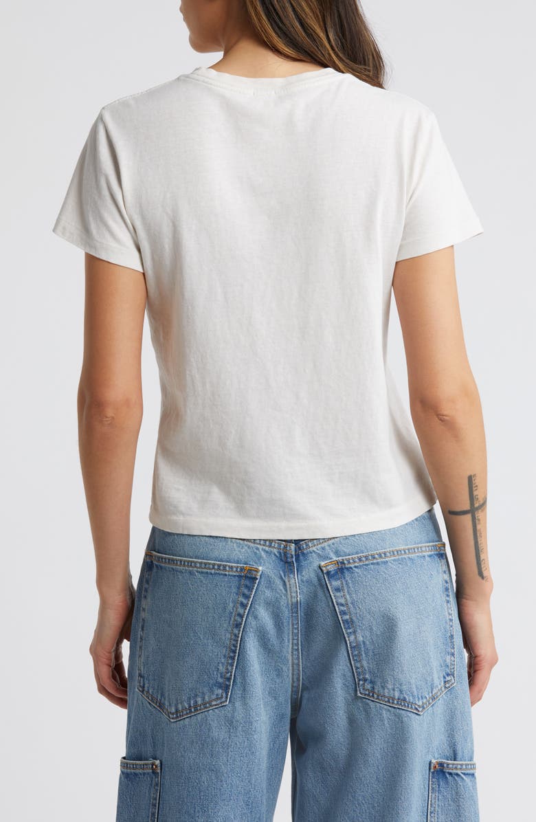 Re/Done Peach Cotton Graphic T-Shirt, Alternate, color, 