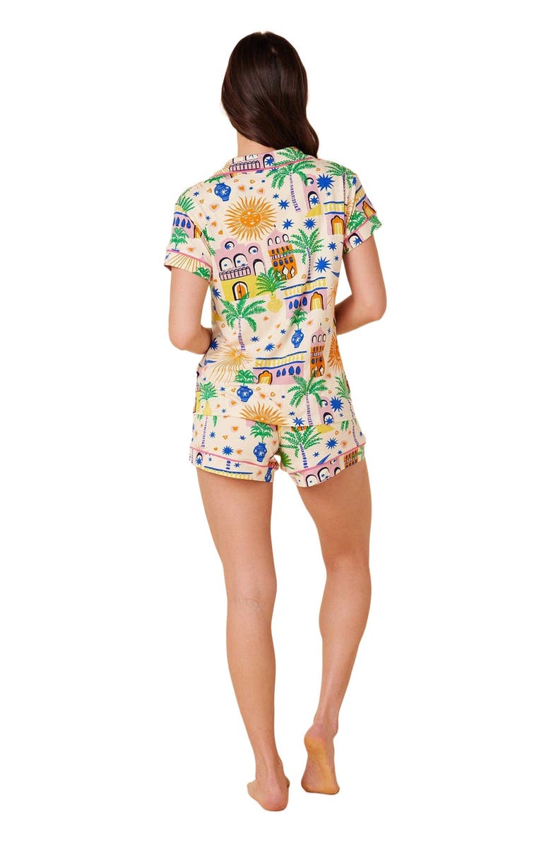 The Cat's Pajamas Pima Knit Short Pajama Set, Alternate, color, Moroccan Magic