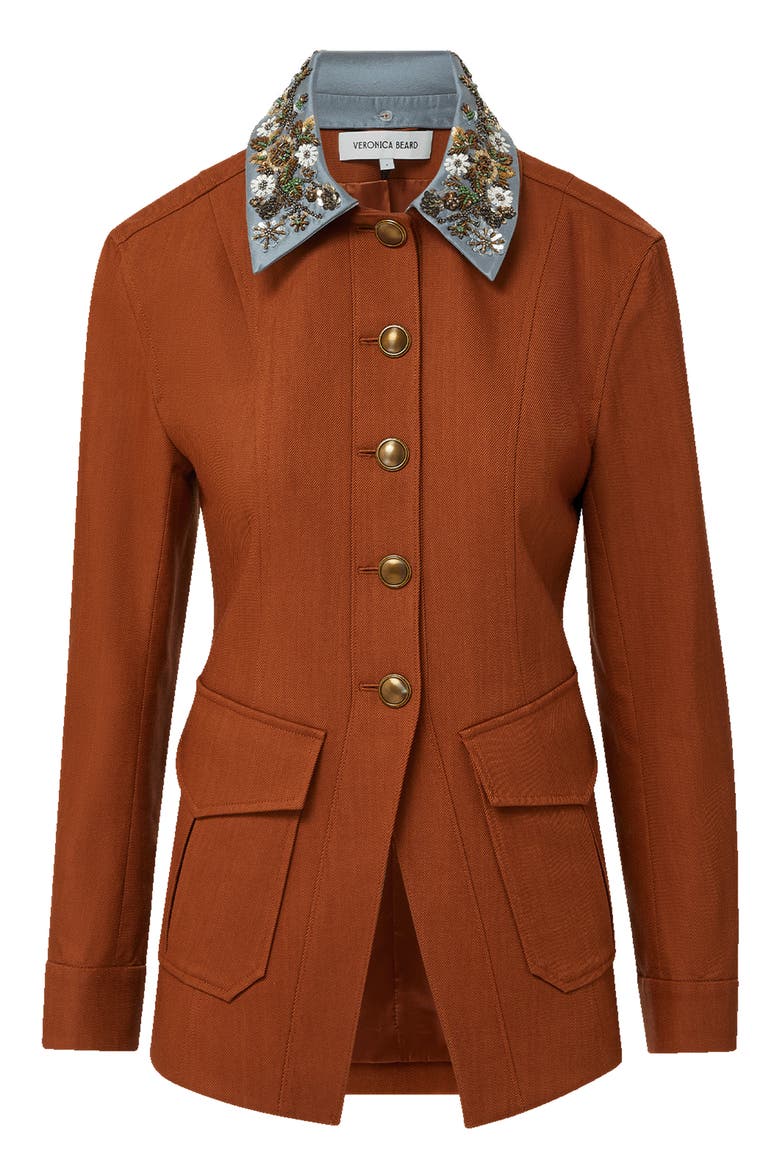 Laramie Removable Collar Dickey Jacket, Main, color, RUST