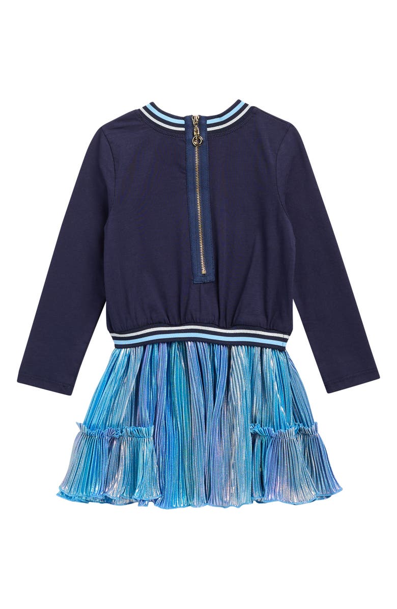 Truly Me Kids' Dreidel Mock Two-Piece Dress, Alternate, color, Blue Shimmer