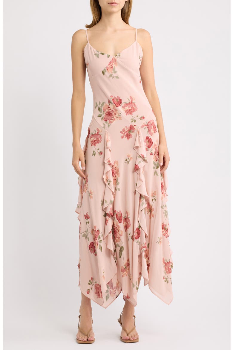Allissa Georgette Sundress, Main, color, ROSE SERENADE