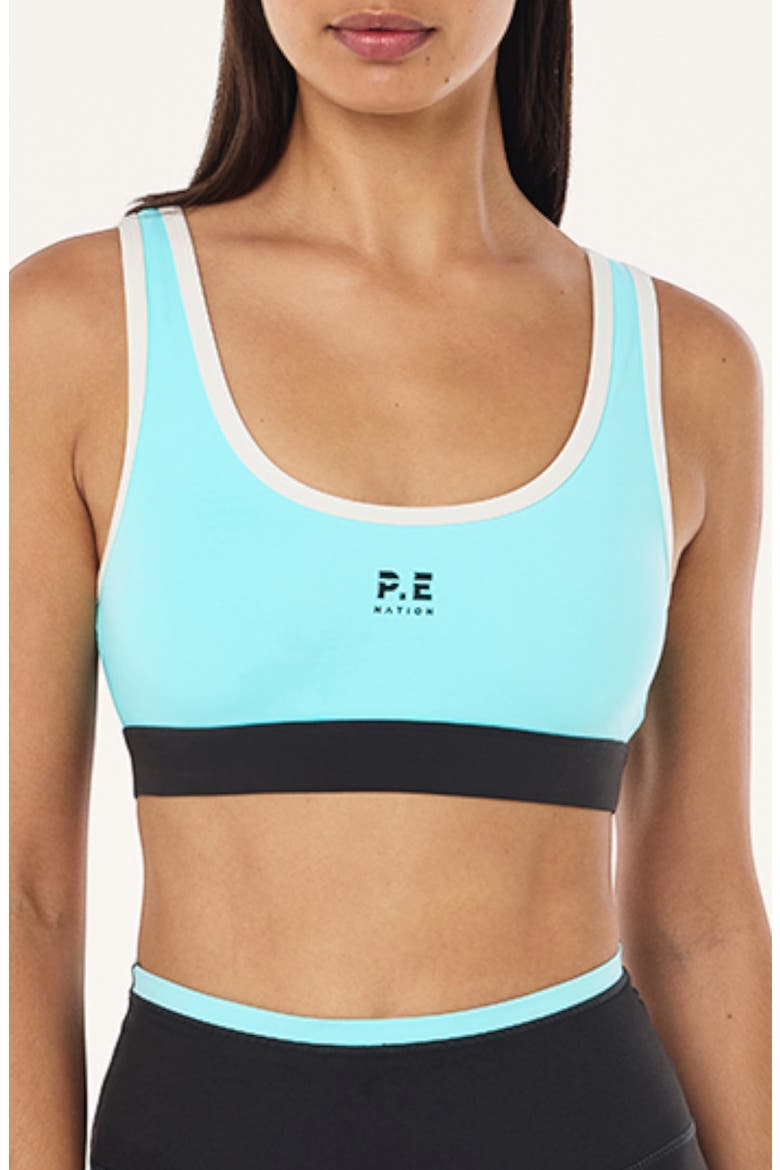 Pursuit Sports Bra, Main, color, AQUA