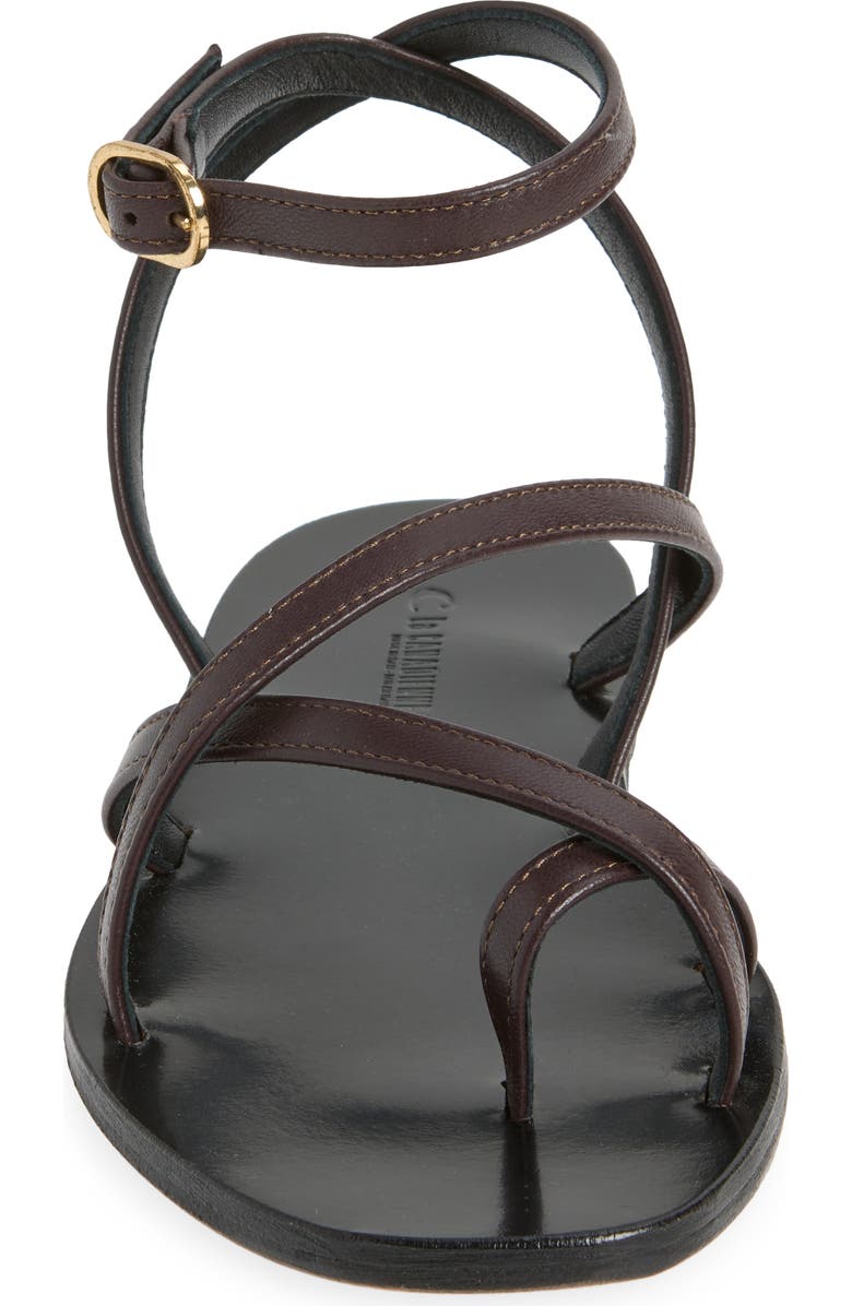 La Canadienne Gentle Ankle Wrap Sandal, Alternate, color, Brown
