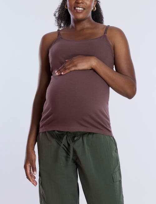 Motherhood Maternity Clip Down Nursing Tank Top Cami In French Roast & Black