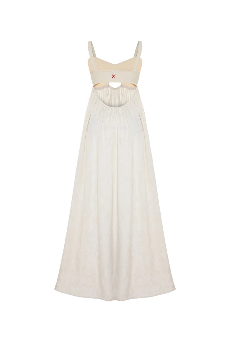 Daydreamers Strappy Maxi Dress With Knit Top, Alternate, color, Beige