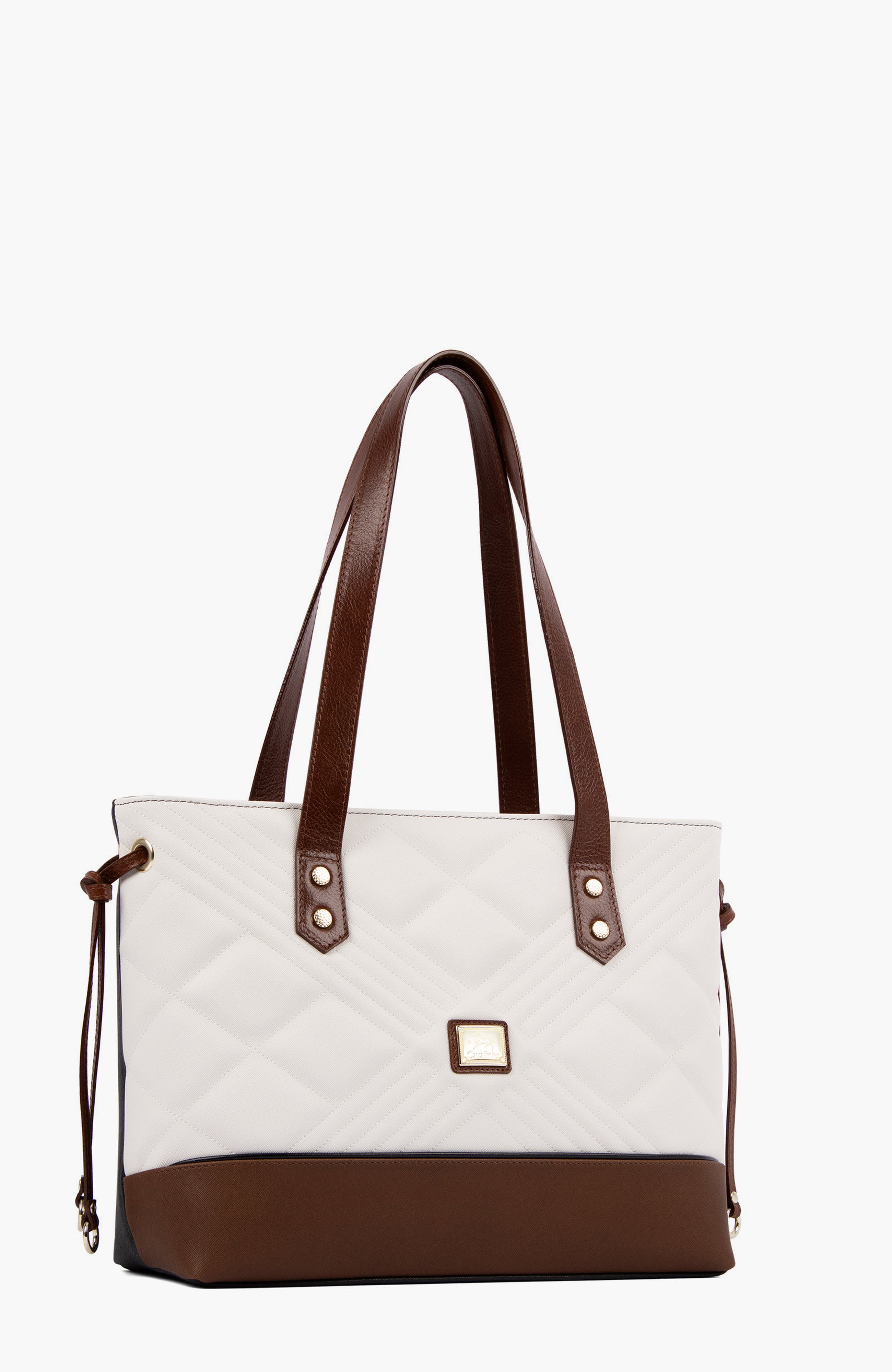 Poesie 578 Tote Bag, Alternate, color, Black / Camel Brown / White