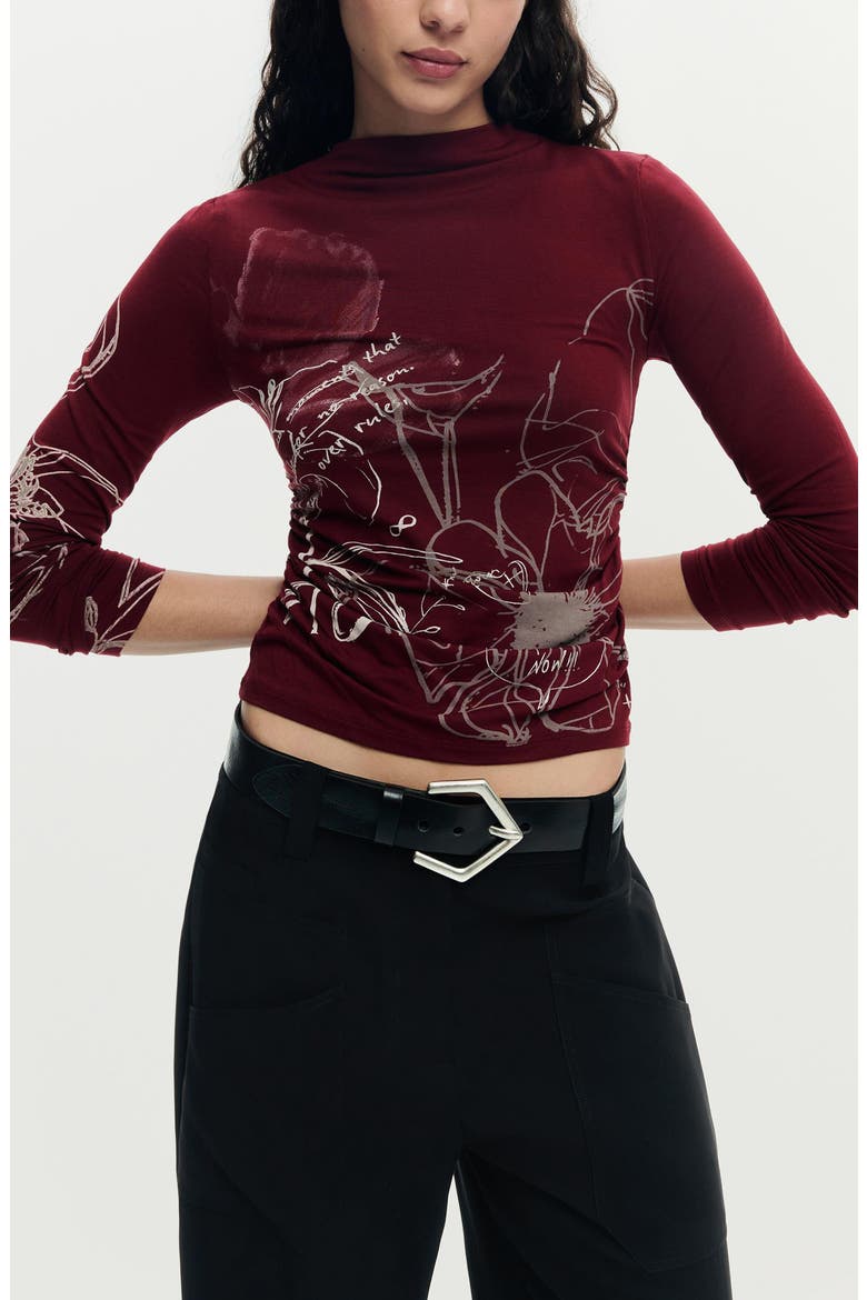 Long Sleeve Graphic T-Shirt, Main, color, PINK