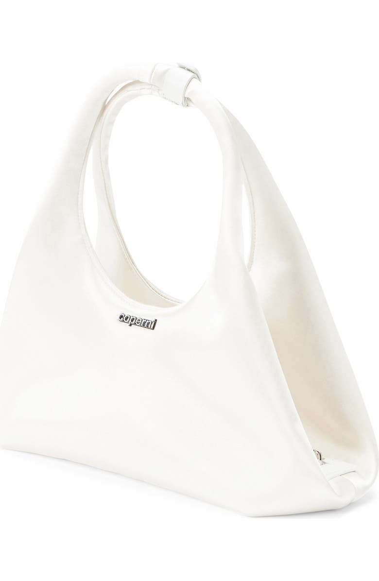Coperni Mini Folded Satin Tote, Alternate, color, White/ White