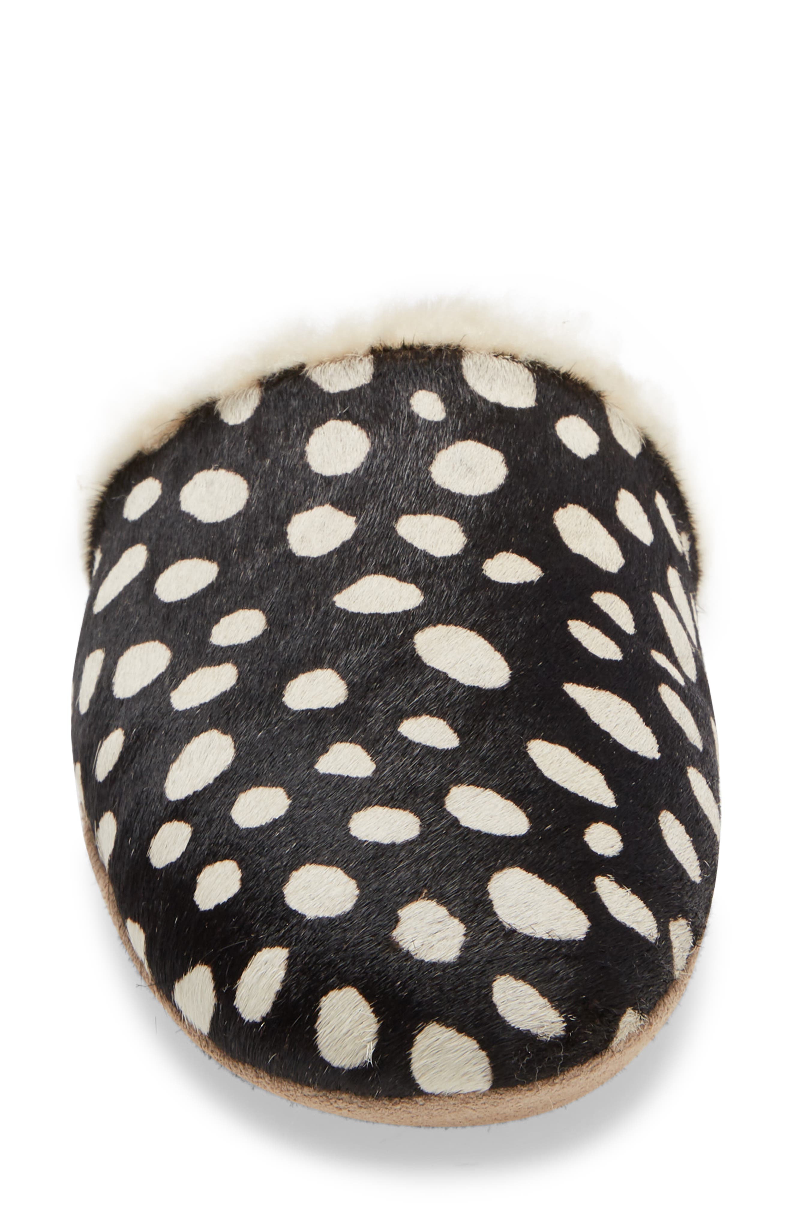 Freda Salvador James Genuine Calf Hair & Genuine Shearling Slipper, Alternate, color, 