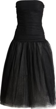 Rare London Strapless Tulle Cocktail Dress