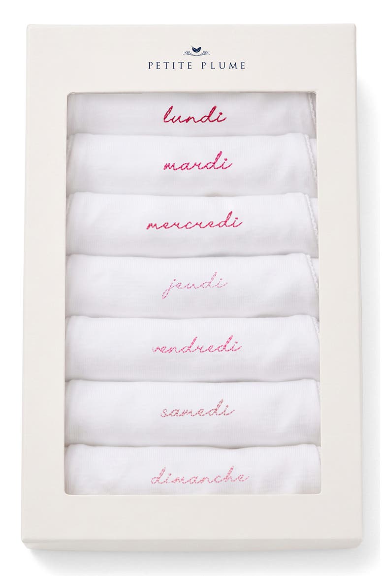 Assorted 7-Pack Long Sleeve Pima Cotton Bodysuits, Alternate, color, WHITE