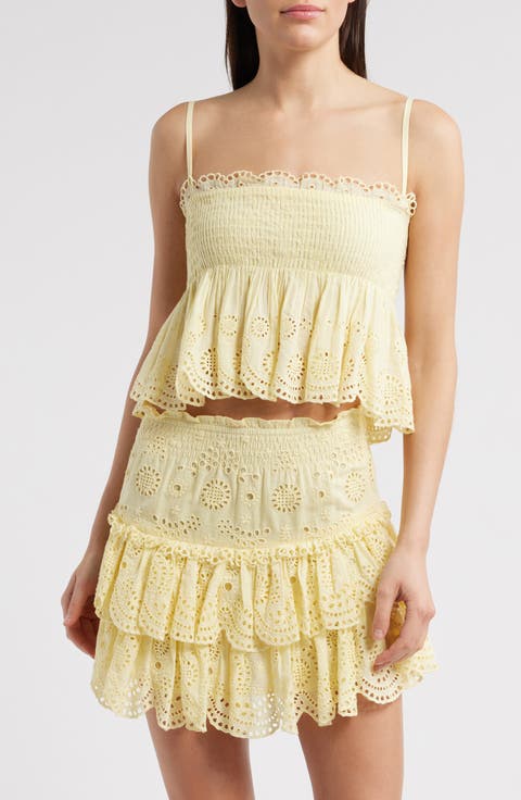 Condie Smocked Scalloped Camisole