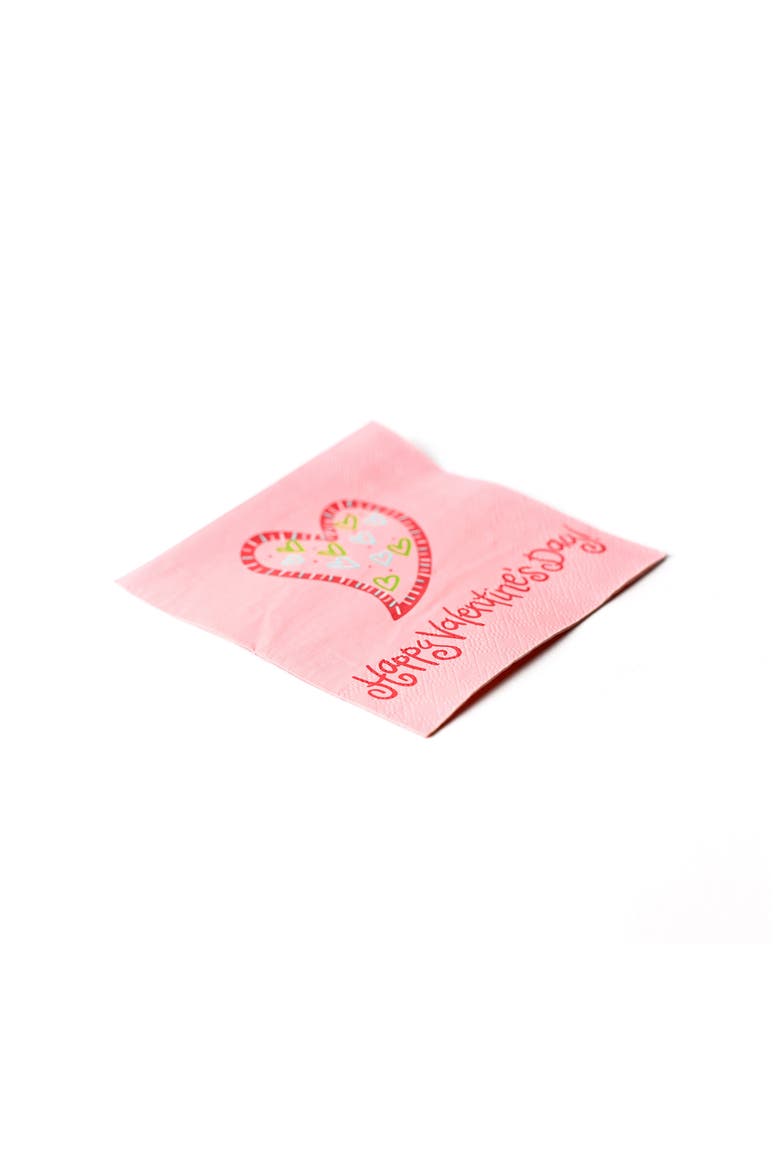 Heart Cocktail Napkins Set of 20, Alternate, color, Pink