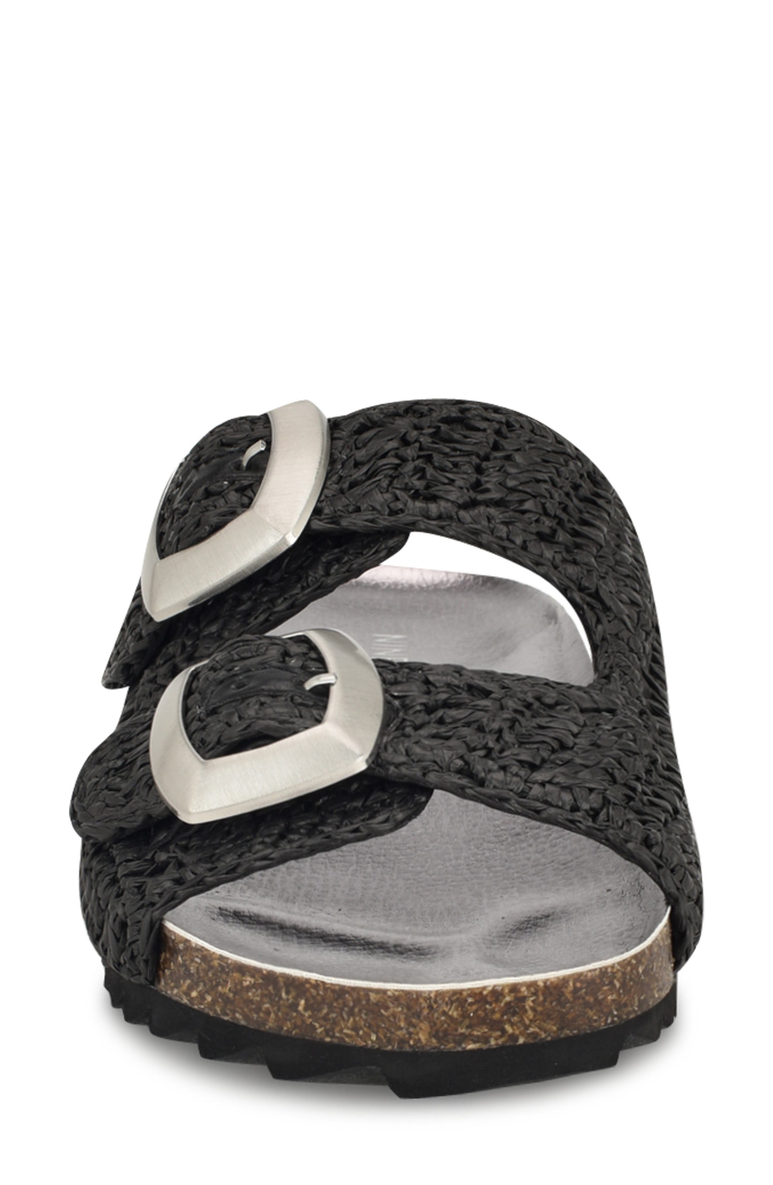 Nine West Tenly Raffia Slide Sandal, Alternate, color, 