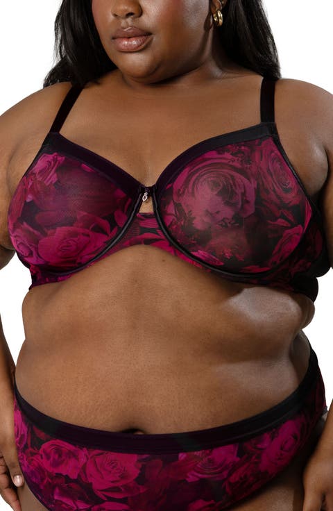 Sheer Mesh Underwire Unlined Bra
