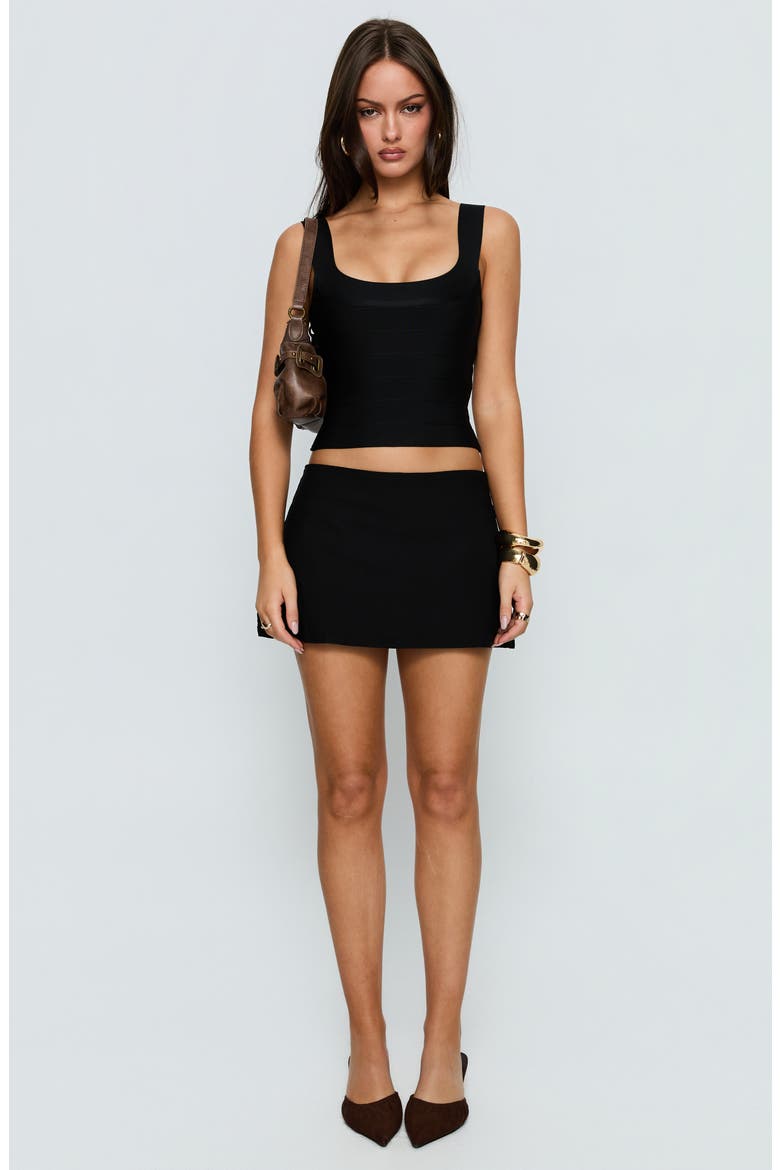 Jourdan Bandage Crop Tank, Alternate, color, BLACK