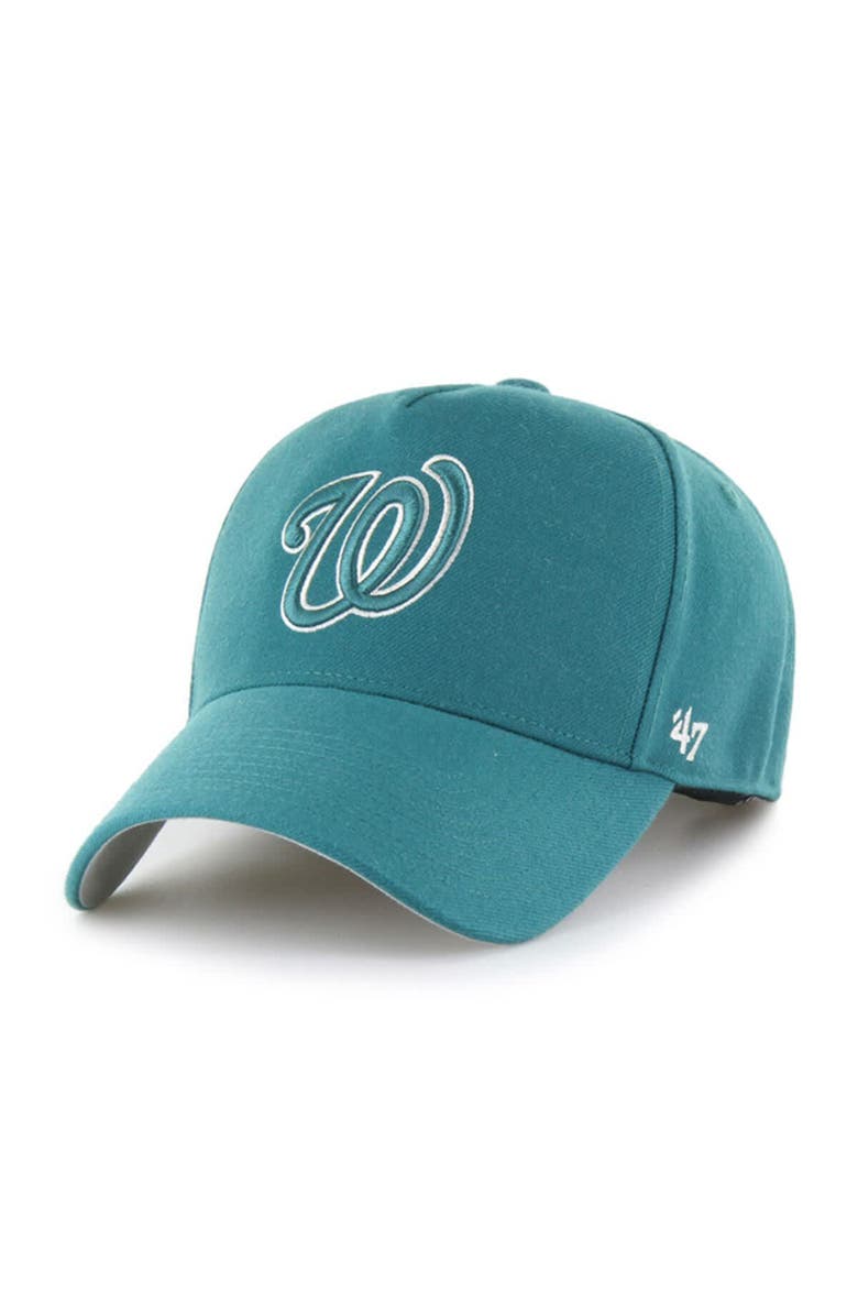 '47 Men's '47 Teal Washington Nationals Ballpark Offside Adjustable Hat, Main, color, Teal