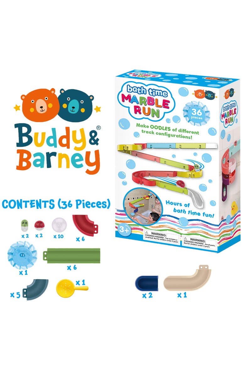 Buddy & Barney Bath Time Marble Run, Alternate, color,