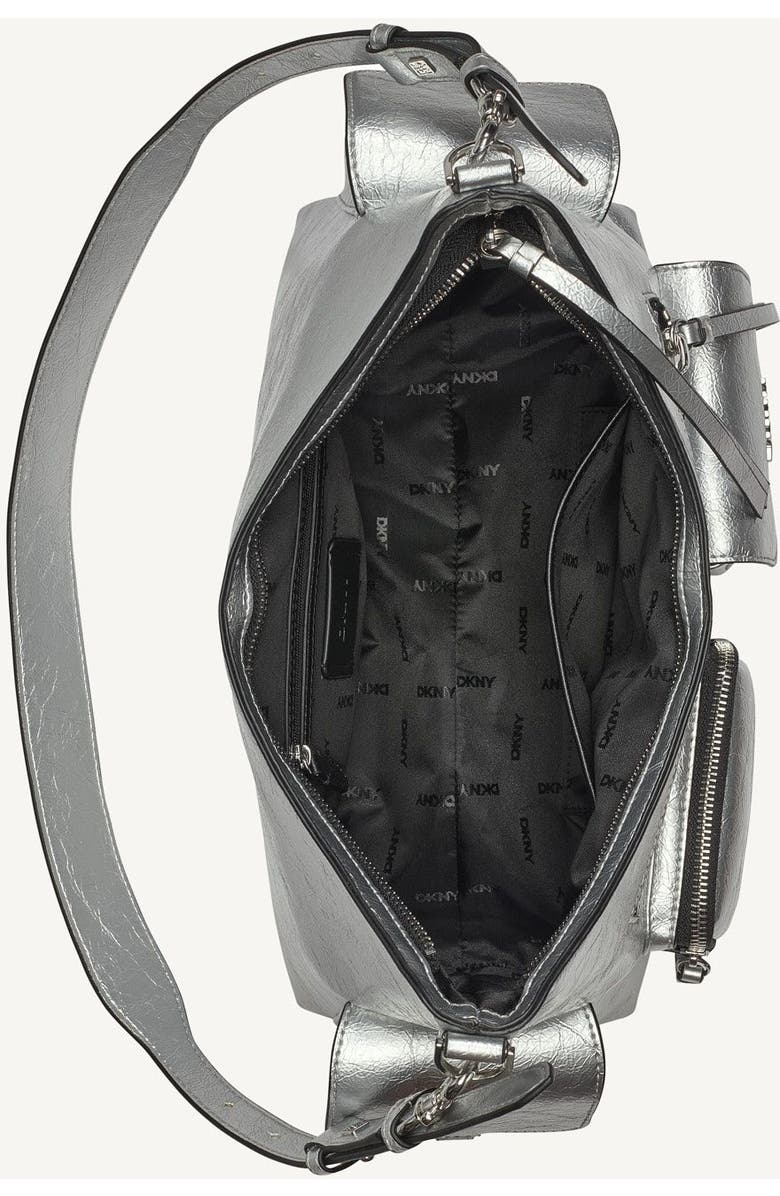 DKNY Freda Large Shoulder Bag, Alternate, color, Silver