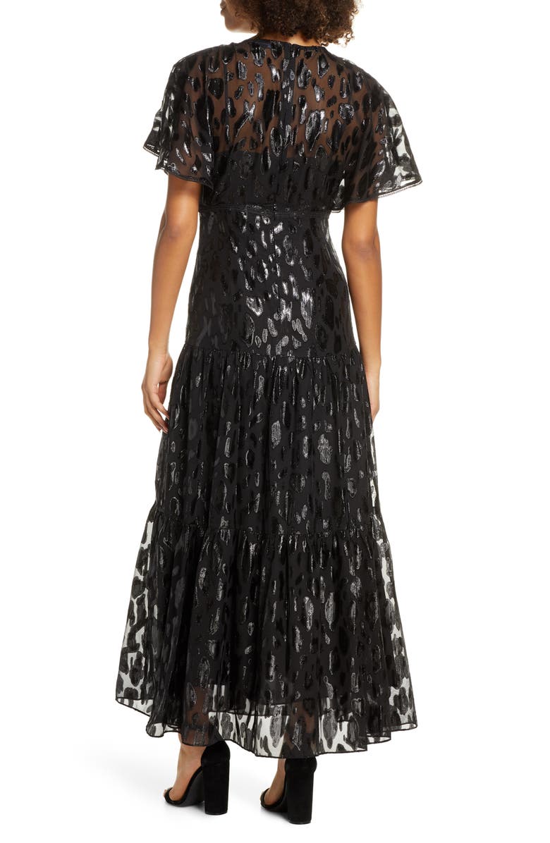 Ever New Animal Jacquard Maxi Dress, Alternate, color, 