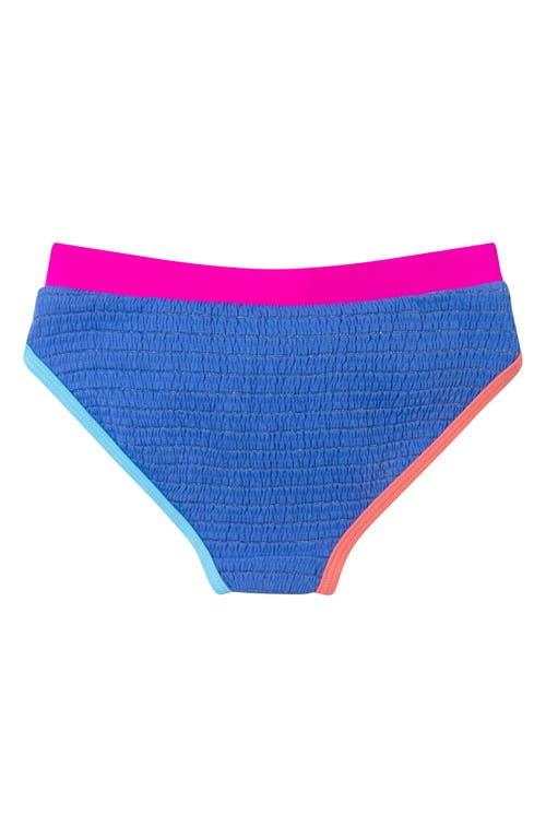 ANDY & EVAN ANDY & EVAN KIDS' METALLIC TEXTURED SHORT SLEEVE TWO-PIECE RASHGUARD SWIMSUIT