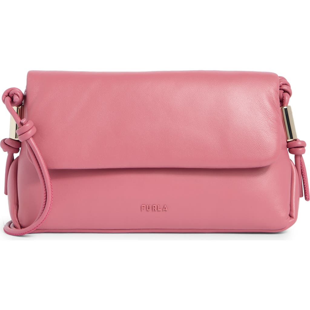 Furla Elettra Leather Crossbody Bag In Pink