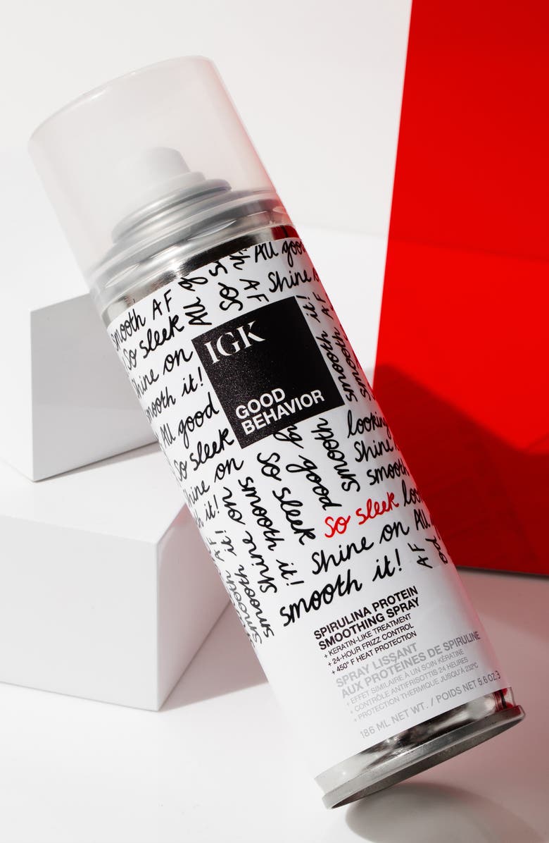 IGK Good Behavior Spirulina Protein Smoothing Spray, Alternate, color, 