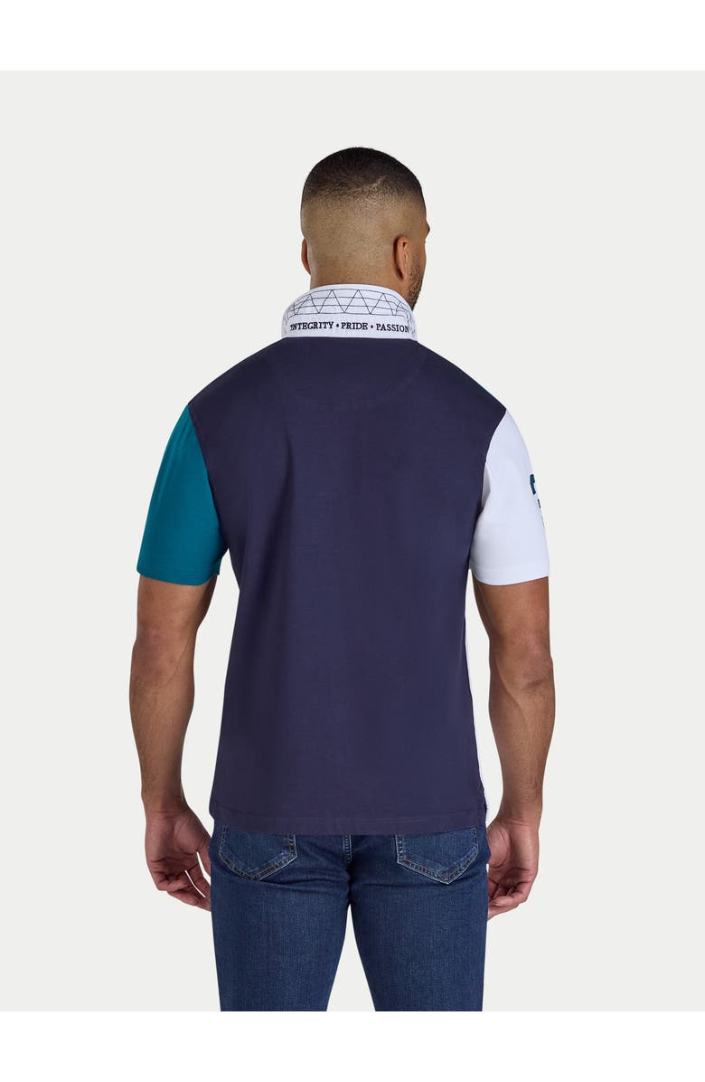 Raging Bull Cut & Sew Harlequin Rugby Shirt, Alternate, color, Teal