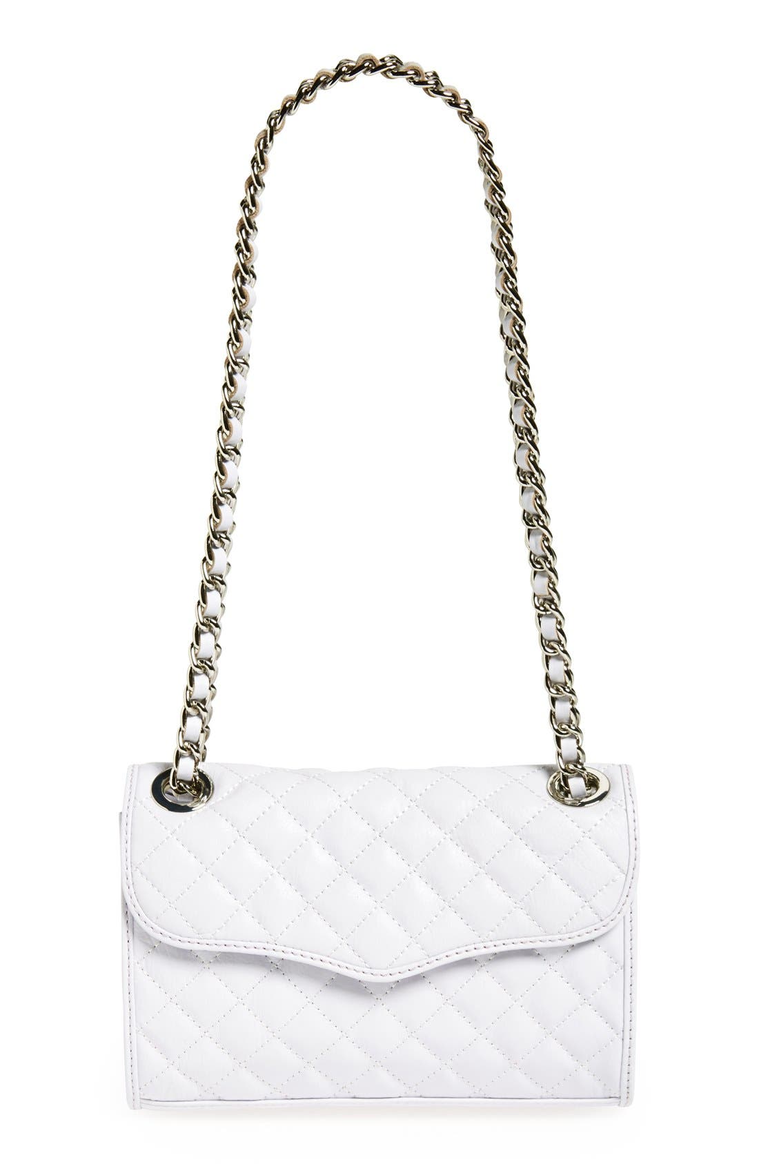 'Quilted Mini Affair' Convertible Crossbody Bag, Main, color, ICE/ SILVER
