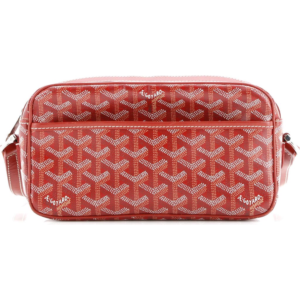 Pre-owned Goyard Goyard Cap Vert Bag Coated Canvas In Red