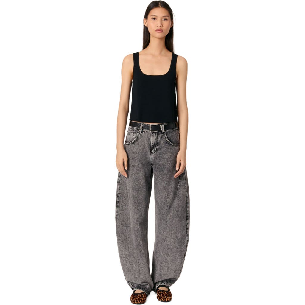 Maje Knitted Tank Top In Black